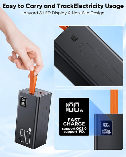80000mAh Portable Charger Power Bank High Capacity, Fast Charging 30W PD USB C - Image 9