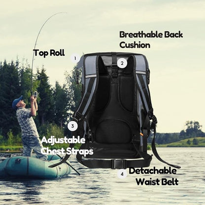 Waterproof Roll Top Kayak Dry Backpack, Floating Outdoor Dry Sack Boating - Image 3