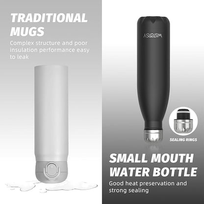 WATERSY Stainless Steel water bottles, 17oz/500ml Insulated Water Bottles - Image 4