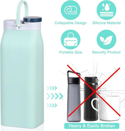 Collapsible Water Bottle, Reusable Foldable BPA Free Silicone Water Bottle - Image 5