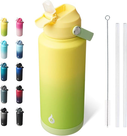 BJPKPK Water Bottle with Straw Lid, 32oz Vacuum Insulated Water Bottles by BJPKPK
