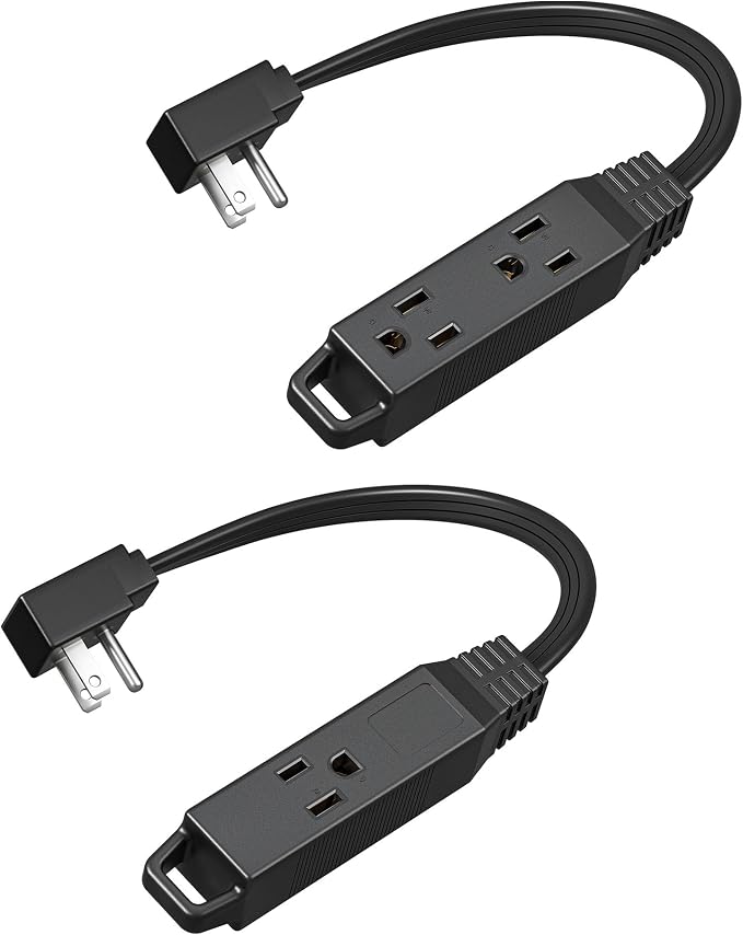 DEWENWILS Flat Plug Extension Cord, 1 FT 16/3 Awg Grounded Power Cable by DEWENWILS