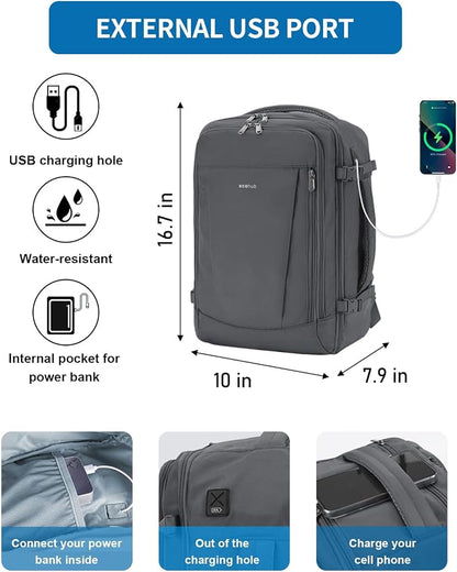 ECOHUB 17'' Travel Backpack, Personal Item Backpack - Image 3