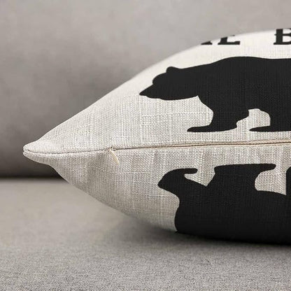 TKS MITLAN Don't Wake The Bear Decorative Pillow Covers Cool Animal Bear Black - Image 3