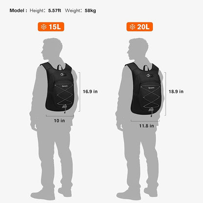 Ultra-Light Soft Daypack 15L/20L, Cushioned Breathable Back Panel Backpack - Image 5