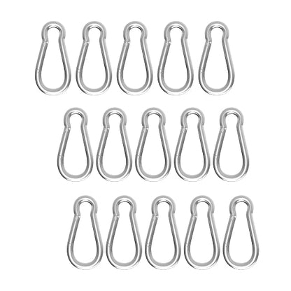 Carabiner, Heavy Duty Galvanized Steel Spring Snap Hook Carabiner Clips by High-PQ