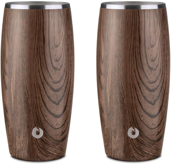 SNOWFOX Premium Vacuum Insulated Stainless Steel Beer Glass, Home Bar by Snowfox