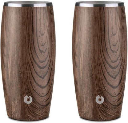 SNOWFOX Premium Vacuum Insulated Stainless Steel Beer Glass, Home Bar by Snowfox