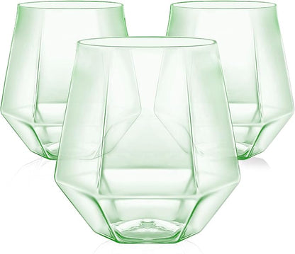 Maaacute 40 Pack Plastic Stemless Wine cocktail Whiskey Champagne Glasses by Maaacute