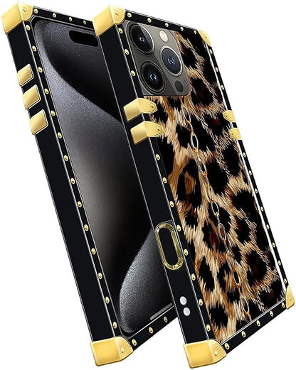 Compatible with iPhone 16 Pro Max Case, Seamless Gold Chain Leopard Luxury - Image 3