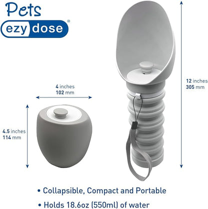 EZY DOSE Collapsible Pet Water Bottle, Portable Dog Water Dispenser - Image 2