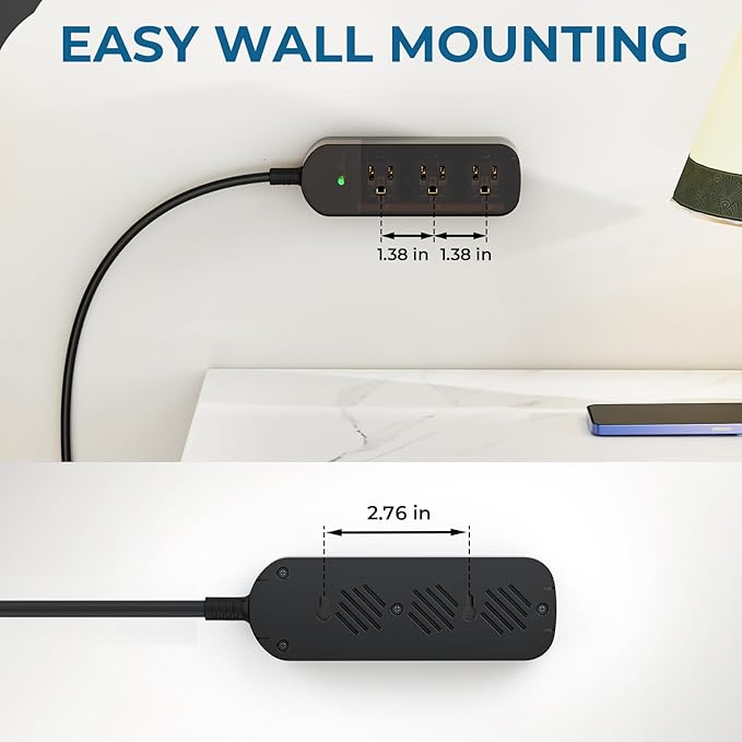Outdoor Power Strip Weatherproof, Transparent IPX6 Waterproof Surge Protector - Image 6