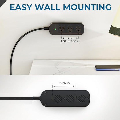 Outdoor Power Strip Weatherproof, Transparent IPX6 Waterproof Surge Protector - Image 6