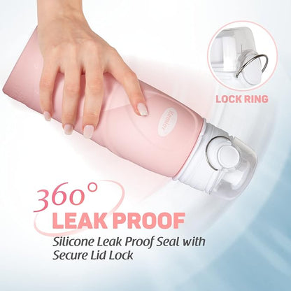 Kemier Collapsible Silicone Water Bottles-750ML, Medical Grade, BPA Free Travel - Image 7