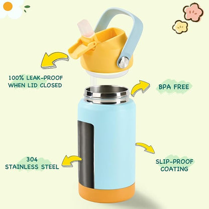 Kerilyn 12oz Kids Water Bottle 2 Pack, Stainless Steel Insulated Water Bottle - Image 2