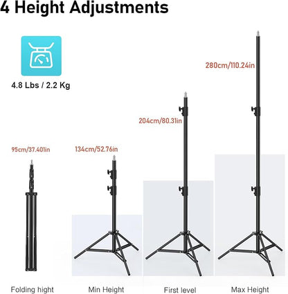 Photography Light Stand, Wedding Outdoor Video Shooting （2 Pack） - Image 2