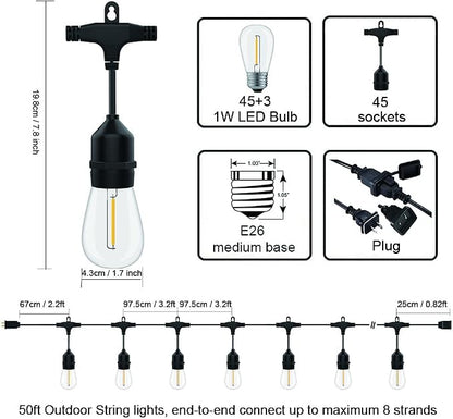 SUFEIMAS Outdoor String Lights LED 150FT - Image 3
