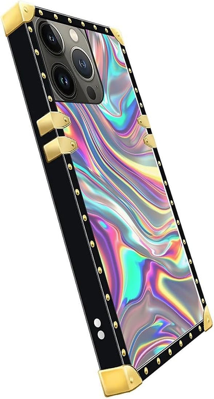 Compatible with iPhone 13 Pro Case, Holographic Abstract Iridescent Textures - Image 4