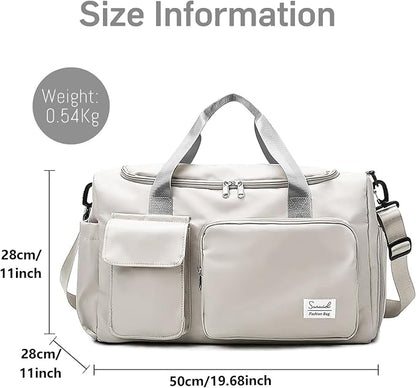 Suruid Travel Duffel Bag with Shoes Compartment Sports Gym Bag with Dry Wet - Image 2