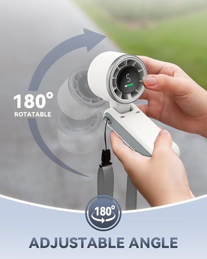 PlayHot Portable Handheld Turbo Fan, 5 Gear Wind, Battery Operated, 3 IN 1 Hand - Image 8