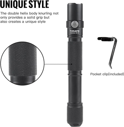 ThruNite Archer 2A C LED Rechargeable Flashlight, High 1000 Lumens AA Flashlight - Image 9