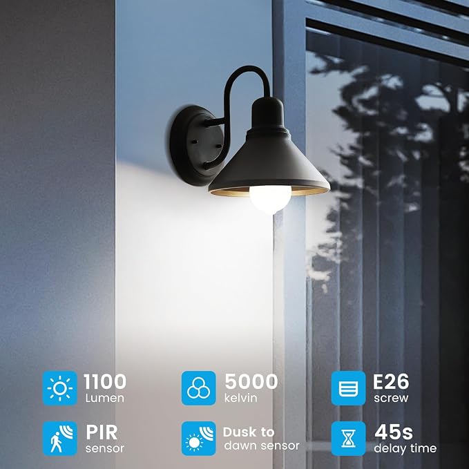 Motion Sensor Light Bulbs, 13W Movement Activated Dusk to Dawn Sensor LED Bulb - Image 2