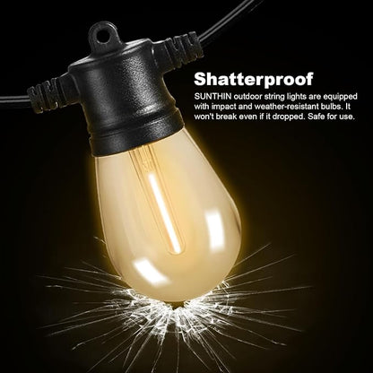 SUNTHIN Outdoor String Lights, 48FT Patio Lights - Image 3