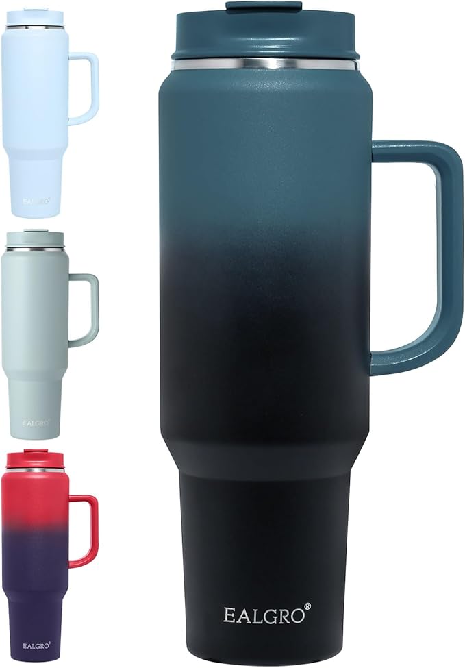 EALGRO 50 oz Tumbler with Handle, Insulated Tumblers with Lid and Straw by EALGRO