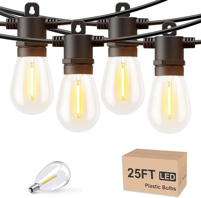 Svater Outdoor String Lights LED 25 FT, Patio Lights by Svater