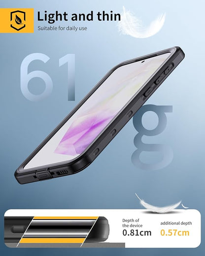 Lanhiem for Samsung Galaxy A35 5G Case, IP68 Waterproof Dustproof, Built-in - Image 5