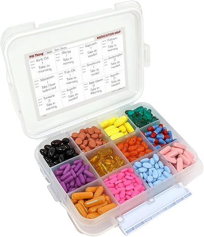 8 and12 Compartment Large Pill Cases - Image 8