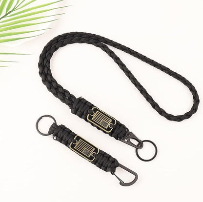 2pcs Heavy Duty Braided Paracord Lanyard Keychains - Image 3