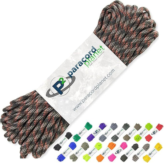 Paracord Planet 100' Hanks Parachute 550 Cord Type III 7 Strand Paracord Top 40 by ParacordPlanet