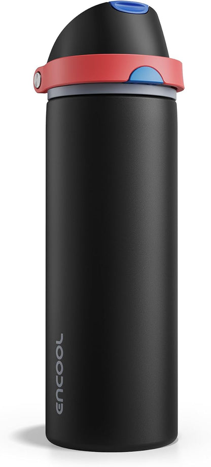 Insulated Water Bottle with Straw by ENCOOL
