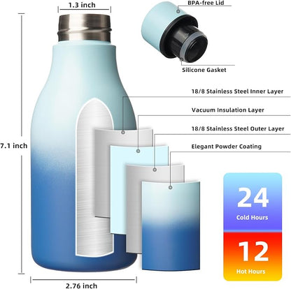 BJPKPK Insulated Water Bottles, 12oz Stainless Steel Metal Water Bottle - Image 3