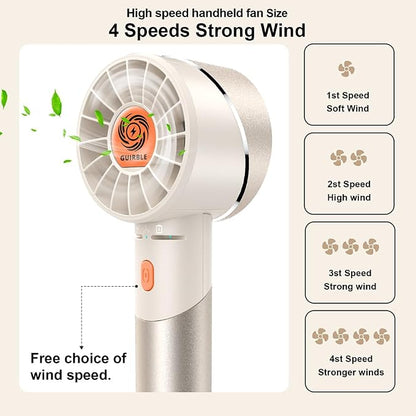 Handheld Fan, Portable Turbo Fan, Powerful Personal Fan, USB Rechargeable Mini - Image 2