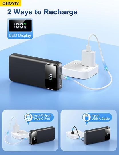 OHOVIV Portable Charger Power Bank 50000mAh Battery Pack, 22.5W Fast Charging - Image 8