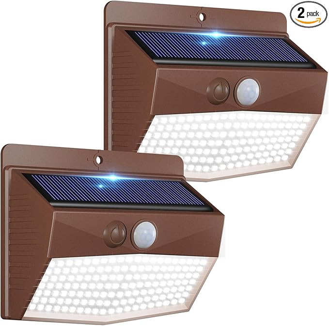 Peasur 2 Packs Solar Outdoor Lights Motion Sensor Solar Security Lights by Peasur