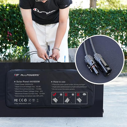 ALLPOWERS SP039 600W Portable Solar Panel, Foldable Solar Charger - Image 7
