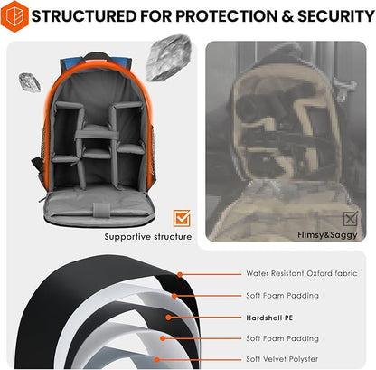 TARION Camera Bag Professional Camera Backpack Case - Image 2