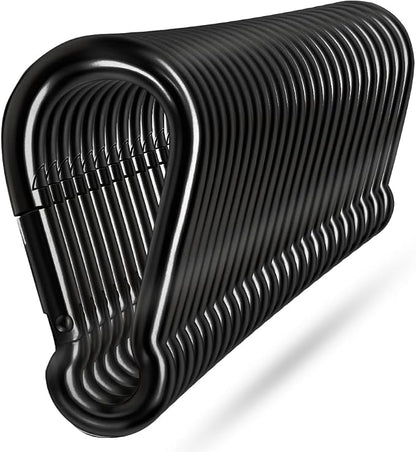 Black Carabiner Clip, Heavy Duty Spring Snap Hook Quick Link by Ekunbuy