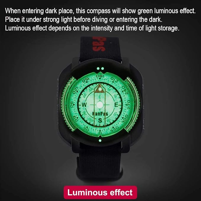 Diving Sighting Wrist Compass for Outdoor Orienteering Mountaineering Hiking - Image 3