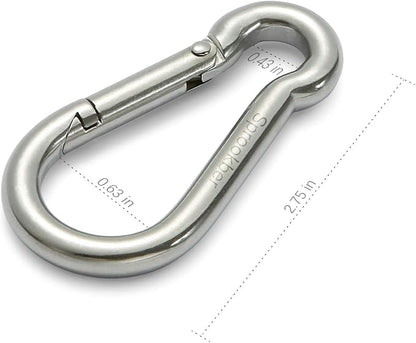 sprookber Stainless Steel Carabiner Spring Snap Hook - Image 2