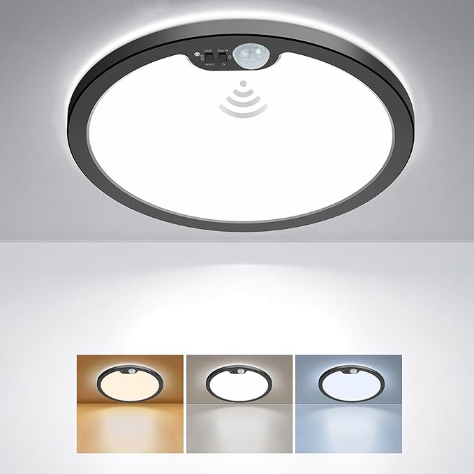 BLNAN Motion Sensor Ceiling Light Wired, 12 Inch 3000K 4000K 5000K Selectable by BLNAN