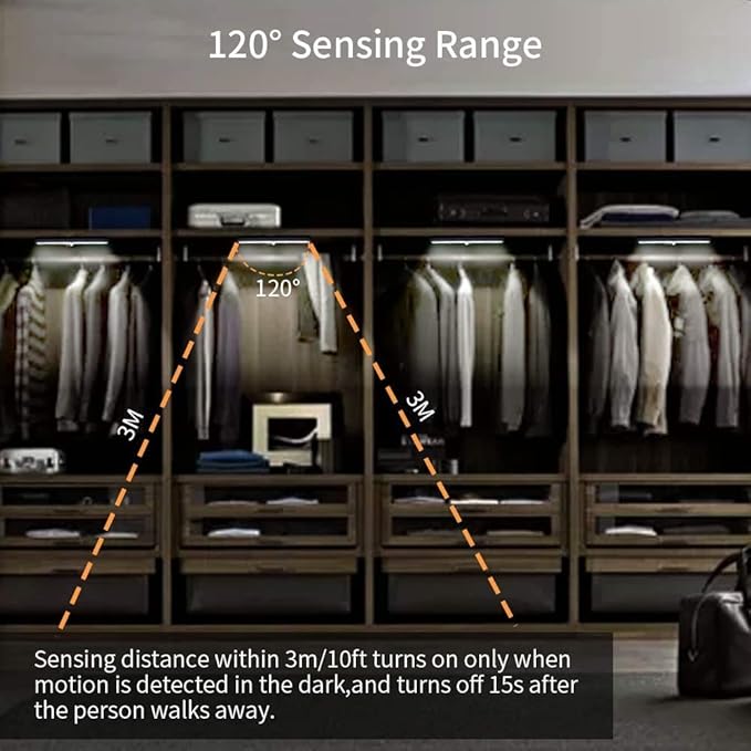 KULED 10-led Motion Auto Sensing LED Light, Battery Powered DIY Stick-on Under - Image 7