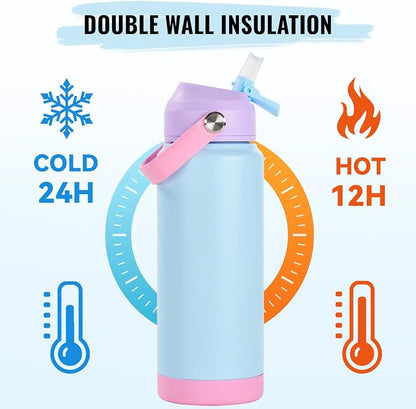 Fijinhom 24oz Insulated Stainless Steel Water Bottle, Wide Mouth Double Wall - Image 5