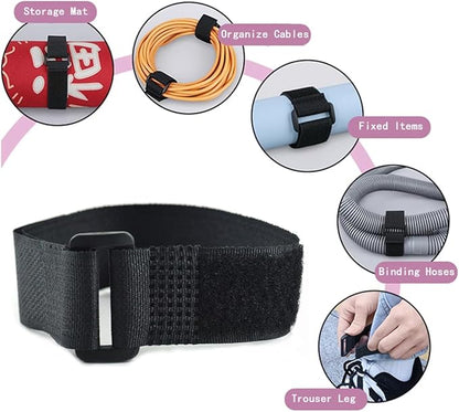 20 Pack Reusable Fastening Cable Ties and Cable Straps, Adjustable - Image 3