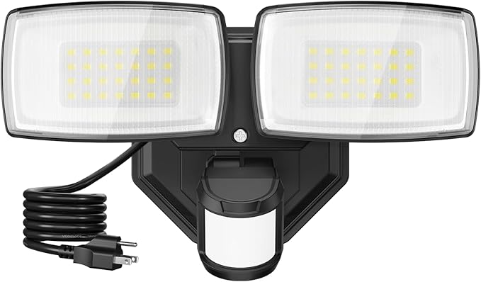 Onforu 32W Plug in Motion Sensor Lights Outdoor, 3200LM Motion Flood Light Dusk by Onforu