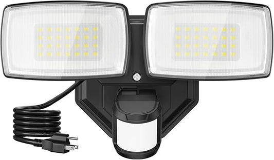 Onforu 32W Plug in Motion Sensor Lights Outdoor, 3200LM Motion Flood Light Dusk by Onforu