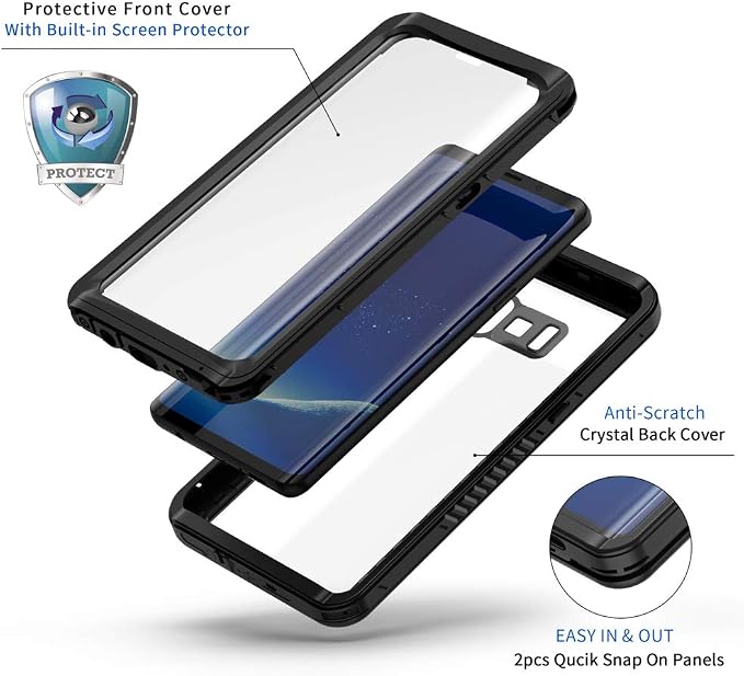 Lanhiem for Samsung Galaxy S8+ Plus Case, IP68 Waterproof Dustproof Case - Image 4